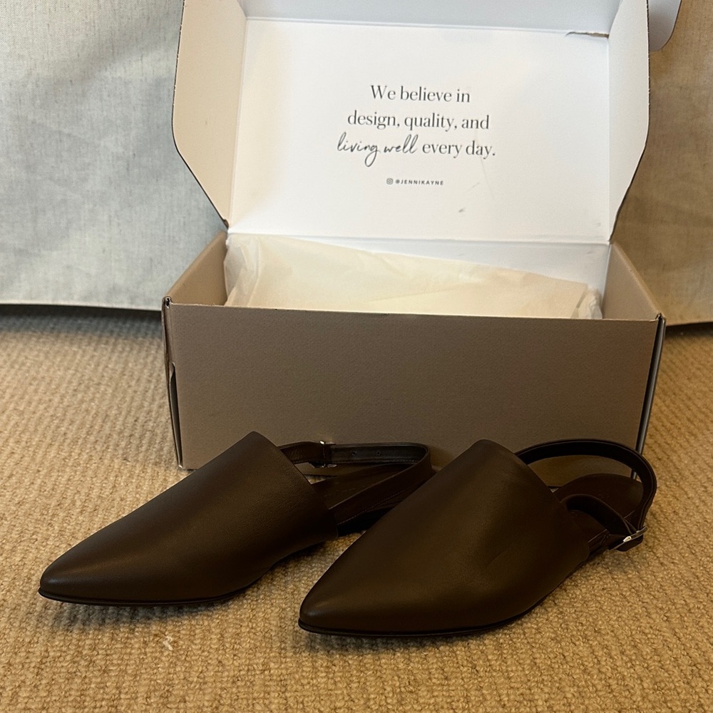Jenni Kayne Espresso Pointed Mules